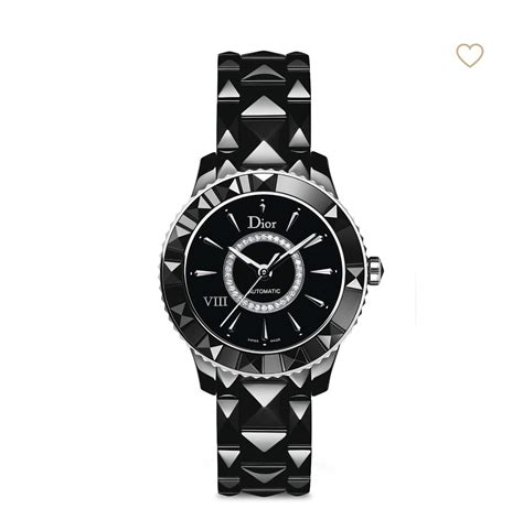 W2C Dior VIII Diamond & Black Ceramic Automatic Bracelet Watch